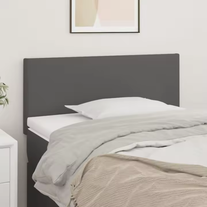 vidaXL Cabecero de cuero sintético gris 90x5x78/88 cm - 1