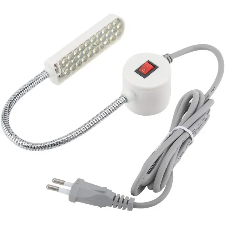 Lámpara de cuello de cisne de trabajo con luz para máquina de coser de 30 LED con base magnética para el hogar o la máquina de coser (220V) - 1