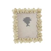 Portafoto decoración resina dorado flores 20 x 25 formato vertical y horizontal con caballete trasero y colgador - elegante diseño hace que sea perfecto para colocar en el salón, recibidor o dormitorio, ideal para regalo - details 0