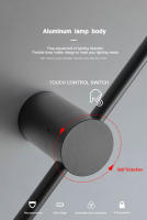 Lámpara De Pared LED Táctil Dimmable Para Pasillo Dormitorio Rotación 360° Luz De Interiores Farol De Pared Iluminación Doméstica Moderna Metal Negro Blanco - details 1