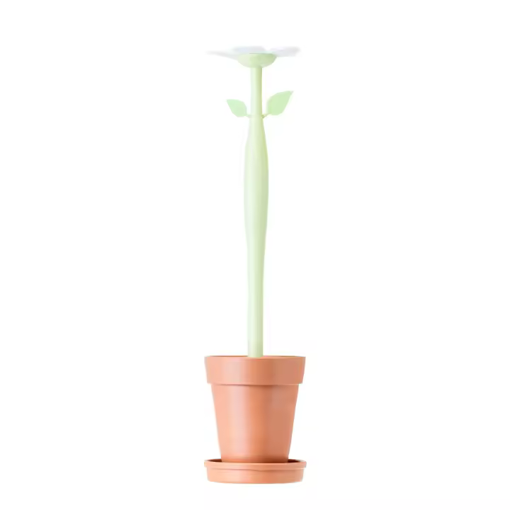 Vigar - Set Escobillero WC Florganic - Escobilla de Baño Original y Funcional - Escobillas y Portaescobillas de Inodoro Cepillo y Soporte para WC - Escobilla y Escobillero Fabricado con Materiales Reciclados - 1