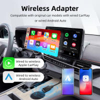 Nueva Mini Adaptador Inalámbrico 2en1 CarPlay Y Android Auto Conectividad Rápida Bluetooth WiFi Plug And Play Para Coche - details 2
