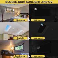 Cortina Portátil Para Viaje DIY Negro Con Bloqueo De Luz Temporal Para Sala De Estar Ventana De Casa No Perforada Teléfono Negro - details 5