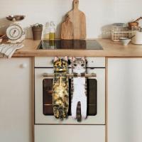 Divertidos Gatos Toalla de Mano-Decoración Gato Toalla Colgantes para Baño Trapos de Cocina-Animal Absorbente suave Toallas-regalos Graciosos Para Originales Mujer Amantes de Los Gatos-Carey-YR - details 3