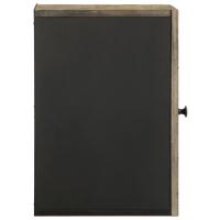 vidaXL Mueble de baño de pared de madera maciza mango negro 38x33x48cm - details 2