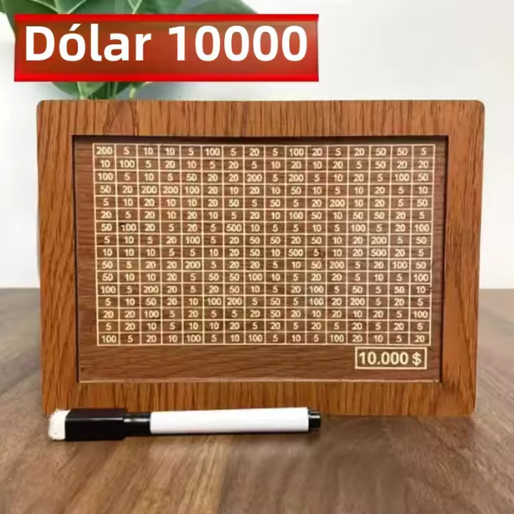 Caja De Ahorro En Efectivo Estilo Retro Madera Hecha a Mano Caja De Ahorro Para Niños Y Adultos Objetivo De Ahorro Para Adultos - 1
