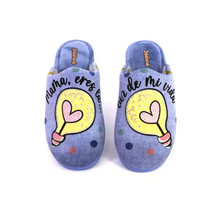 DEVALVERDE 1166 Zapatillas de casa de mujer azul madre 624 - 1