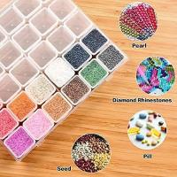 Caja De Diamantes Para Pintura DIY 30 Cuadrículas Caja De Almacenamiento Para Joyería Y Uñas Contenedor De Herramientas De Arte - details 3