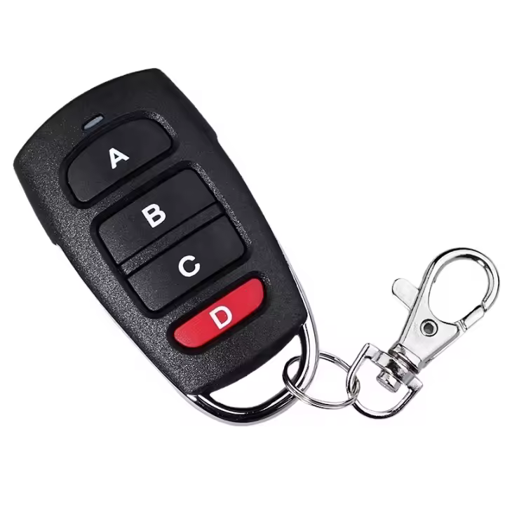 Control Remoto Para Garage RF 433 Mhz Código Fijo Duplicador Con 4 Llaves Abrepuertas Sin Cable De Marca NoEnName_Null - 1