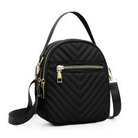 Bolso Bandolera Para Mujer Con Varios Bolsillos Y Pouch De Teléfono Móvil Color Sólido Bolso De Hombro Con Bordado En Cuadrícula Versátil - details 16