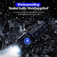 Linterna Portátil Recargable Zoom White Beam Light De Larga Distancia Tipo-C USB Para Exteriores Y Hogar Material De Aluminio Luz LED Impermeable - details 7