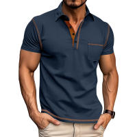 Venta caliente de verano nueva camiseta de manga corta para hombre, comercio exterior, deportes de ocio, solapa Polo - details 7