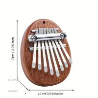 Mini Kalimba De Madera De 8 Teclas Calidad Superior Exquisita Piano De Dedos Regalo Musical Accesorio De Alta Calidad - details 3