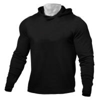 Camiseta De Manga Larga Para Hombre Con Capucha Estilo Fitness Tejido De Algodón Y Poliéster Corte Slim Para Gimnasio Y Bodybuilding - details 2