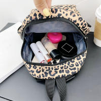 Mochila Pequeña Para Mujer Con Diseño De Leopardo Divertido Estilo Preppy Bolsa Escolar Para Adolescentes Viajes Diarios - details 8