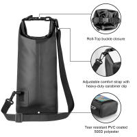 Bolsa Secadora De Mano 2L PVC Para Natación Y Actividades Al Aire Libre Impermeable Con Pantalla Táctil Para Kayak Trekking Rafting Surfing Y Navegación - details 3