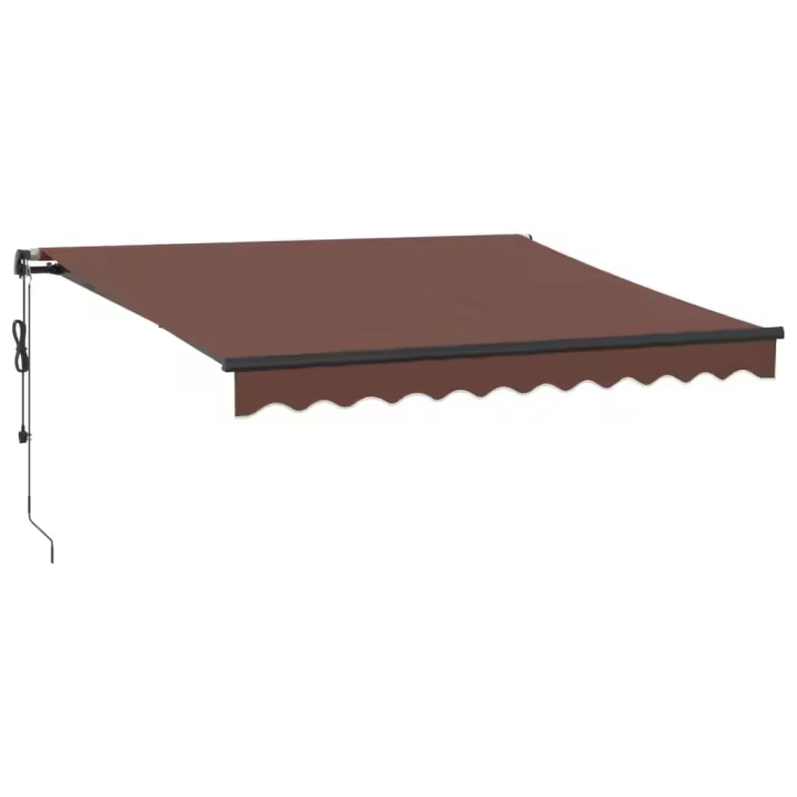 vidaXL Toldo retráctil automático con luces LED marrón 300x250 cm - 1