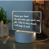 Lámpara De Escritorio Decorativa Con Tablero De Notas Y Pluma Luz Nocturna Para Dormitorio Fuente USB DC5V Luminaria De Mesa Sin Sombrilla - details 3