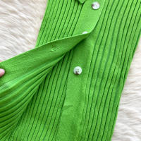 Vestido De Punto Para Mujer REALEFT Otoño Invierno Con Cinturón Cuello Polo De Mano Sola Manga Larga Ajuste Cintura Alta Vestido De Trabajo - details 34