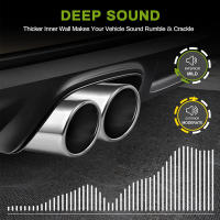 Tubo De Escape Polido De Acero Inoxidable 7.62cm Longitud 23cm Protector De Tubo De Escape Negro/Oro Para Automóviles - details 8