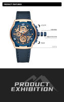 Reloj De Pulsera Para Hombre NAVIFORCE De Cuero Auténtico Resistente Al Agua Con Cronógrafo Y Luminiscencia Reloj De Cuarzo De Lujo Casual - details 2