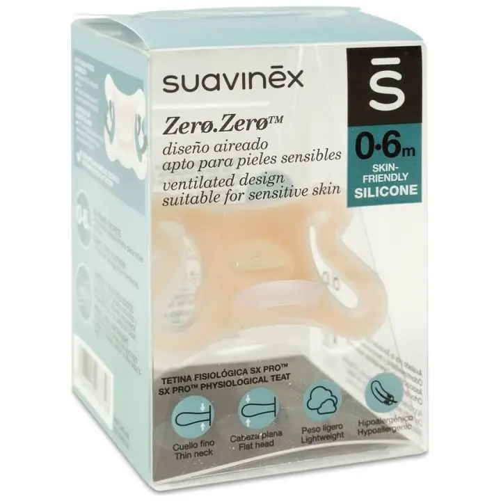 Suavinex Sx Pro Zero Zero Chupete Silicona 0-6 Meses, 1 Ud - 1