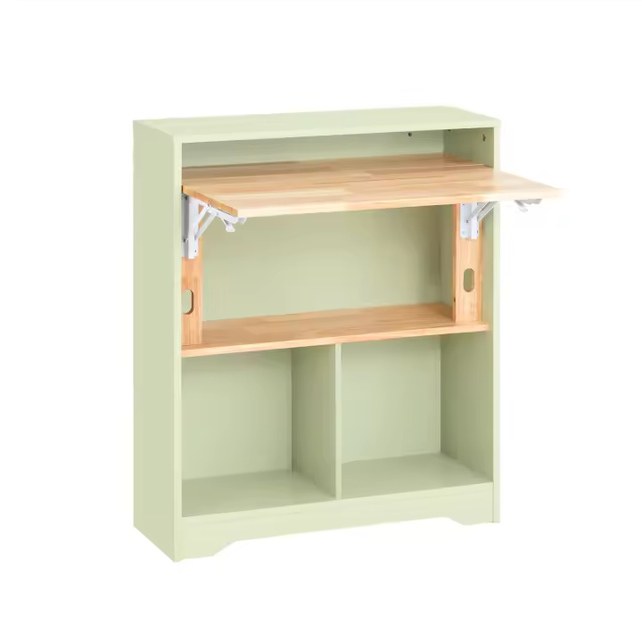 Mesa Escritorio Plegable Mesa Plegable para Computadora con 3 Estantes Verde 70x54x85cm FWT104-GR SoBuy ES - 1