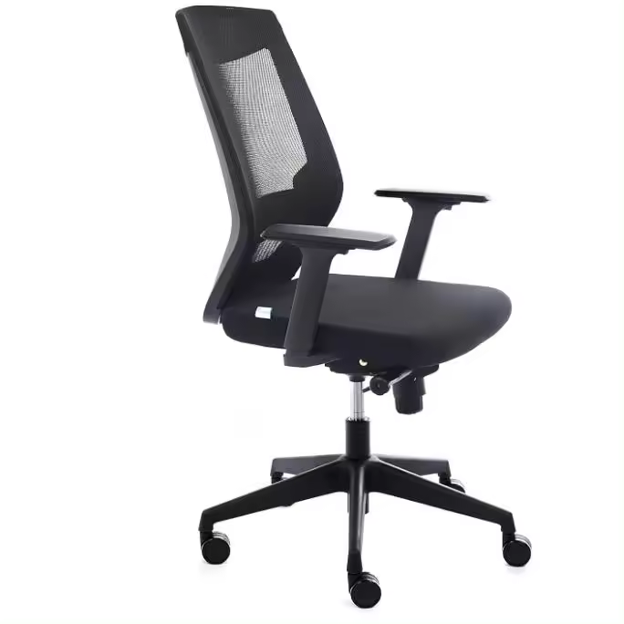 Rocada | Silla Oficina Ergonómica | Regulación Lumbar | Cómoda y Giratoria | Negro - 1