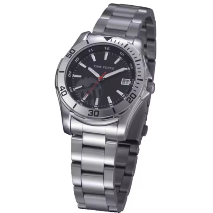 Time Force Tf3364b01m Valencia C.fl Reloj Para Para Chico Color Plateado - 1