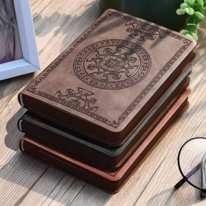 Cuaderno De Notas A6 Estilo Retro De Cuero Artificial PU Mini Portátil Para Escritura Y Contabilidad En La Oficina - 1