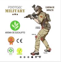 Plantilla Footgel MILITAR, indicadas para ALIVIAR y PREVENIR la cadena de impactos en largas maniobras y jornadas con la bota y zapato militar y/o policial, también para cazadores - details 0