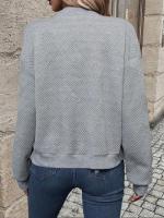 Chaqueta De Cierre De Cremallera De Color Sólido Para Mujer Estilo Casual Y Moda Durable Y Lujosa Para Otoño E Invierno - details 5