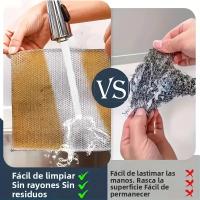 10pcs Paño De Limpieza Mágica Doble Cara Aumentada Con Alambre De Acero Para Cocina Limpieza De Ollas Y Platos Herramientas De Limpieza - details 8