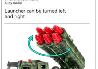 Camión De Lanzamiento De Misiles Militares a Escala 1/32 Con Sonido Y Luz Vehículo De Metal Para Niños Juguetes Interactivos De Retroceso Apto Para Edades 4-14 - details 4