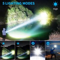 Linterna Recargable De Alta Luminosidad 990000 Lumen LED Brillante Con 5 Modos Potente Y ImpermeableLinterna De Distancia De Iluminación > 500 Metros - details 10