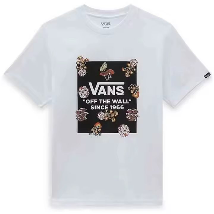 Camiseta de Manga Corta Vans Fungi Box Fill para niños en color blanco - 1