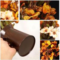 Flores Artificiales de otoño con Cubo, Diseño de Hojas de Seda europeas. - details 3