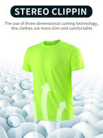 Pack De 7 Camisetas De Hombre En Verde Fluorescente Ultraligero Secado Rápido Transpirable Para Fitness Gimnasio Y Correr - details 6