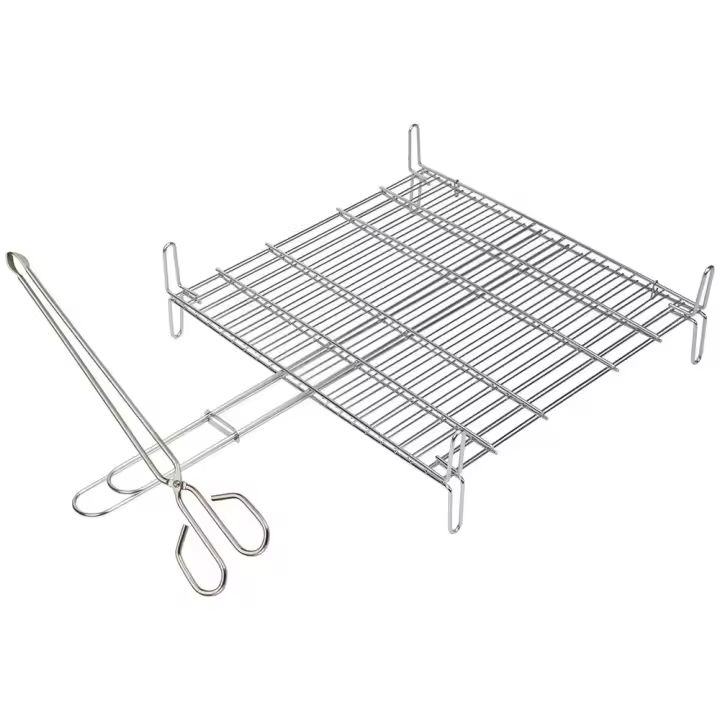 Sauvic Parrilla Doble De Acero Inoxidable 40x45 Cm - 1