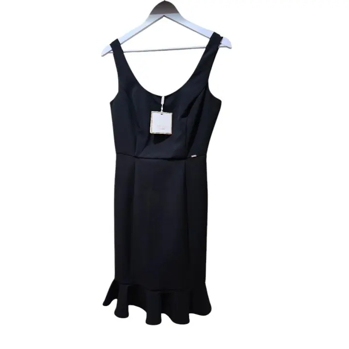 Fracomina vestido para mujer ,color negro ,volante - 1