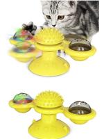 Juguete Interactivo Para Gatos Molino De Viento Juego De Puzzle Con Giradiscos Y Cepillo Para Gato Juguete Para Limpieza Dental De Mascotas - details 8