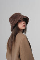 Gorro De Loro De Peluche Con Estampado De Leopardo Para Mujer Gorro De Pescador Redondo Suave Cálido Grueso De Otoño Invierno Para Esquiar - details 7