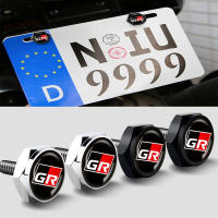 Juego De 4 Piezas De Bandera De Coche Para Toyota GR Tornillos De Metal Y Placa De Licencia Accesorios De Automóvil Bandera Británica Gazoo Racing - details 5