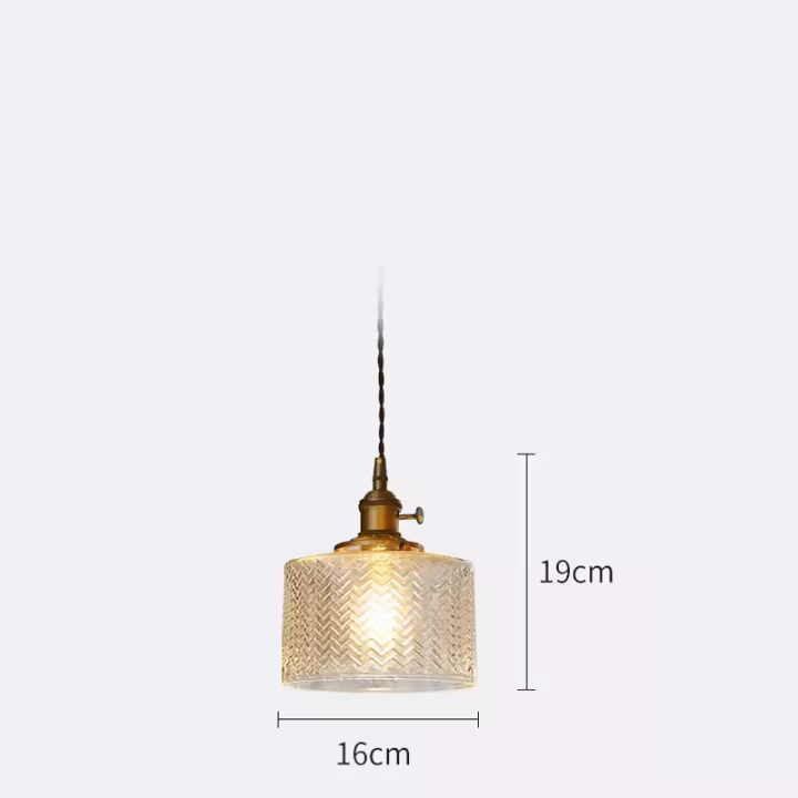 Lámpara Colgante De Vidrio Y Cobre Para Comedor Sala De Estar Dormitorio LED No Dimmable Color Verde Instalación Por Cordón - 1