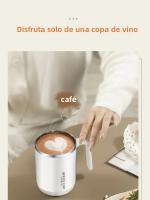 Taza De Café De 500ML Con Asa Y Tapa Acero Inoxidable 304 Taza De Leche Para Desayuno Con Acabado Ecológico Para Oficina Y Estudio - details 6