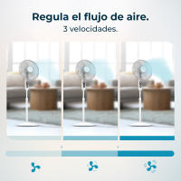 Ventilador de Pie - Cecotec EnergySilence 515 MaxFlow White – 16", 45W, Temporizador, 3 Velocidades y Oscilante - details 3