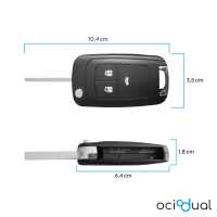 Ociodual Carcasa Llave de Mando 3 Botones hueco de logo para Opel Astra Insignia Zafira, Funda Rígida Shell Case Cover - details 6