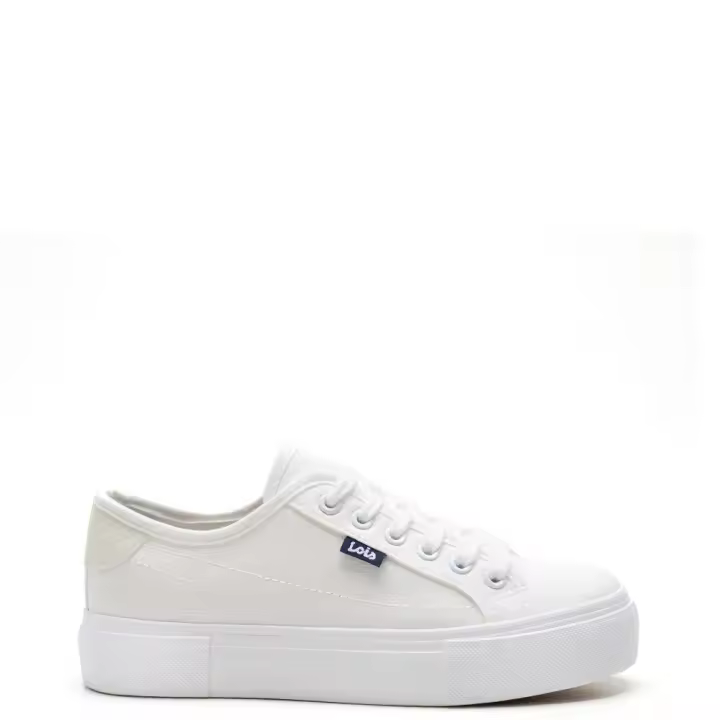 Lois 61392 Zapatillas de lona para mujer blancas en textil con cordones 61392-006 - 1