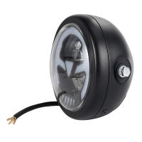 Faros LED De 6.5 Pulgadas Vintage Para Motocicleta Compatible Con Harley Sporster Softtail Choppers Custom Cafe Racer Alta Y Baja Potencia - details 4