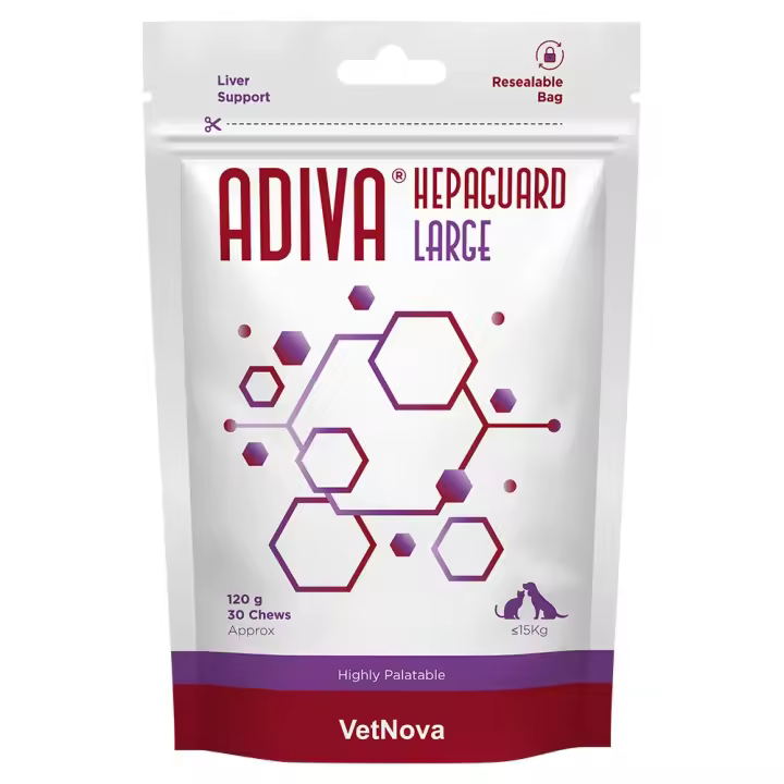 ADIVA® Hepaguard Large 30 chews Vetnova Suplemento para la función hepática de perros - 1